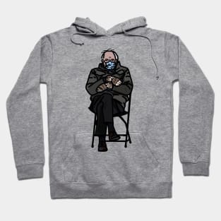 Bernie Sanders Mittens Line Drawing Hoodie